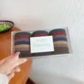 Colorful elastic hair ties set in a transparent storage box for your daily hair styling. - Dark Green