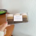 Brown elastic hair ties set in clear plastic box, soft seamless hair scrunchies for daily. - Light Khaki