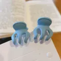 Blu Opaco Piccolo Fermaglio per Capelli Minimalista Carino Accessorio per Acconciature - Blu Piccola 2CM Confezione da 2