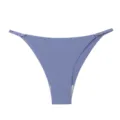 femmes string sans coutures en soie glacee taille basse avec anneaux en metal variante couleur bleue - M / Bas / Bleu gris