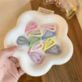 Fermagli per capelli cuore macaron colorati per bimbi, mollette metalliche carine set 10 variante. - 9565C Fermagli a Cuore 10 Pezzi