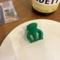 Molle per capelli verde opaco, elegante pinza per capelli per acconciature giornaliere. - Verde