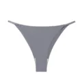 Femme taille basse string soie glacée sexy anneau en métal sous-vêtement slip sans couture top - Gris