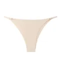 Femme string sans couture en soie de glace taille basse anneaux metal lingerie couleur nude - Chair