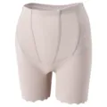 High waist tummy control shapewear shorts with lace panels for body shaping and hip lift - S / Bottoms / Nude