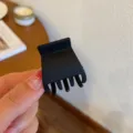 Piccola molletta per capelli nera opaca, clip per artiglio minimalista per donne e ragazze. - Molla per Capelli in Plastica Nera