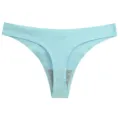 Perizoma a vita bassa in seta di ghiaccio senza cuciture azzurro, intimo donna traspirante. - Azzurro