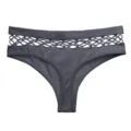 Tanga da donna grigio a vita media traforato, design della vita in rete traspirante. - Grigio