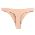 Femme string sans coutures soie glacée taille basse nude respirant confortable lingerie - S / Bas / Chair