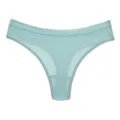 Autumn low-waist comfortable ribbed thong solid color breathable women's underwear - Bean Green