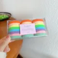 Colorful hair ties set in clear storage box, cute elastic hair scrunchies for women and girls. - Colorful