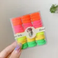 Colorful hair ties set in a transparent storage box, cute elastic rubber bands for daily styling. - Silver Glow Series