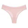 Primo piano dettagliato del perizoma rosa a coste morbide, tessuto traspirante ed elastico. - Taglia M / Pantaloni e gonne / Rosa chiaro