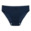 Comfortable dark blue ribbed women's underwear seamless low waist briefs daily wear solid color - M / Bottoms / Navy Blue