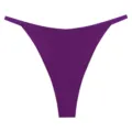 Women seamless ice silk thong low waist solid color breathable sexy underwear panty - M / Bottoms / Purple