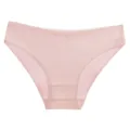 Detailed view of pink ribbed women underwear, soft and comfortable fabric for daily wear. - M / Bottoms / Pink