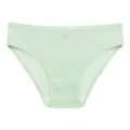 Detailed close-up view of a light green ribbed women's underwear showing fine texture. - M / Bottoms / Light Green