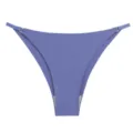 Women's seamless ice silk low-waist thong with adjustable side metal buckles, purple, breathable. - M / Bottoms / Grey Blue