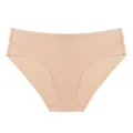 Seamless nude women's briefs detail shot, smooth ice silk fabric, comfortable everyday underwear. - Nude