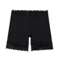 Shorts de seguridad negros de talle alto para mujer con encaje y detalle transpirable. - S / Bottoms / Negro