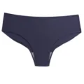 Comfortable seamless women's ice silk briefs, breathable solid color underwear for daily wear. - Dark Blue
