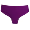 purple seamless ice silk breathable women panties comfort solid color underwear detail - Purple