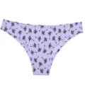 Vista di dettaglio in primo piano dell'intimo da donna senza cuciture con stampa di palme. - XS / Pantaloni e gonne / Palma