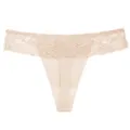 Mujer cintura baja nude encaje tanga ropa interior transpirable sin costuras braguita - S / Color Piel