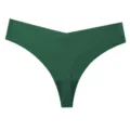 Donna perizoma seamless seta di ghiaccio vita bassa sexy intimo invisibile slip string - XS / Pantaloni e gonne / Verde scuro
