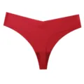 Donna perizoma senza cuciture seta ghiaccio vita bassa sexy sottoveste rossa dettaglio - XS / Pantaloni e gonne / Borgogna