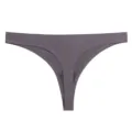 Tanga da donna senza cuciture, dettaglio di intimo grigio scuro traspirante e morbido. - Viola grigiastro