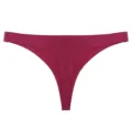 Perizoma donna a vita bassa senza cuciture, intimo monocolore vista dettaglio. - Viola