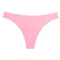 Women's seamless ice silk low-rise thong underwear in solid pink, comfortable and sexy g-string. - S / Pink