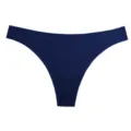 Women solid color low rise seamless ice silk thong sexy comfortable underwear apparel SKU variant - S / Dark Blue