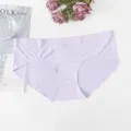 Comoda braga de maternidad sin costuras cintura en V de seda de hielo transpirable. - Violeta