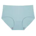 Seamless ice silk briefs for women, comfortable breathable high waist underwear. - Sky Blue