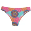 Vista dettagliata mutandine donna vita bassa senza cuciture stampa mandala bohémien colorato. - XS / Pantaloni e gonne / Geometrico