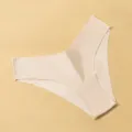 Detalles de la tanga sin costuras de seda de hielo para mujer, diseño transpirable y cómodo. - Color Piel