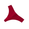 Women's low-waist seamless ice silk thong underwear, comfortable and breathable solid red style. - XS / Bottoms / Burgundy