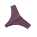 Tanga da donna in seta di ghiaccio senza cuciture vita bassa dettaglio biancheria - Viola scuro