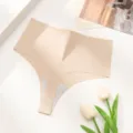 Seamless nude thong underwear for women, low waist comfortable breathable solid color design. - XS / Bottoms / Nude
