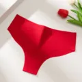Seamless red thong for women, breathable low rise sexy sport briefs comfort underwear. - XS / Bottoms / Red