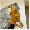 Gelbe Canvas Brusttasche, lässige Umhängetasche für Damen, leichte Outdoor Sling Bag. - Gelb