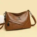Modische weiche Damen Umhaengetasche Grosse Kapazitaet Laessige Schultertasche fuer Damen - Braun