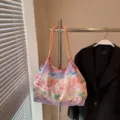 Koreanische blumige Tragetasche mit grossem Fassungsvermögen lässige Schultertasche Sommer - Bild 6
