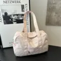 Rosa lässige Nylon Handtasche große Kapazität Schultertasche sportliche Damen Freizeittasche - Rosa