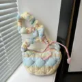 Pastell Batik gesteppte Wolke Schultertasche, lässige Dumpling Umhängetasche mit verstellbarem Gurt - Verlauf Blau