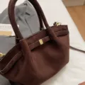 Braune Damen Retro Wildleder Handtasche, modische Herbst Winter Schulter Tote Umhängetasche. - Kaffeebraun