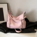 Elegante rosa Damen Umhängetasche große Kapazität PU Leder lässige Crossbody Handtasche. - Rosa