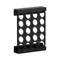 Black plastic coffee pod holder, wall-mounted capsule storage rack with multi-slots. - Black